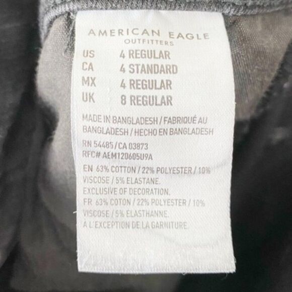 American Eagle | Black Super Hi Rise Jegging Size 4 - Picture 7 of 7